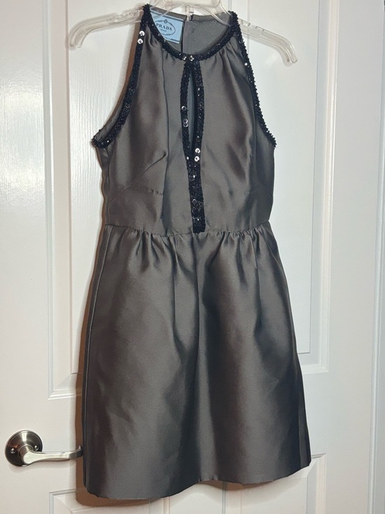 Prada Dresses & Skirts - EUC Prada Women’s Charcoal Gray W Black Beads and Sequin Trim Dress size 40/ US4